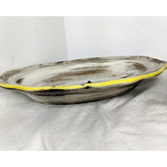 SANTA ANITA WARE PLATTER AND GRAVY BOWL SIGNED VRENI PROVINCIAL YELLOW APPLE - Picture 10 of 12